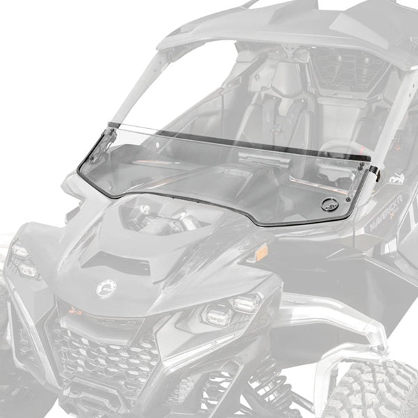 SuperATV Half Windshield Can-Am Maverick R Clear