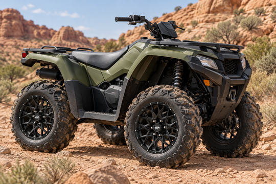 
                  
                    ITP Hurricane Matte Black Wheel on a ATV
                  
                
