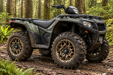 ITP Hurricane Bronze Wheels - 14x7 on an ATV