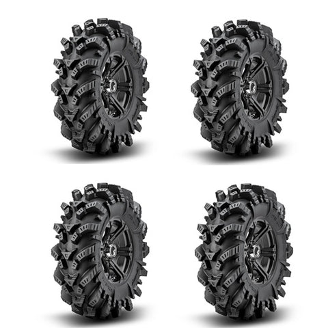 Intimidator Tire & Wheel Kits on Bandit H Series Black Wheels