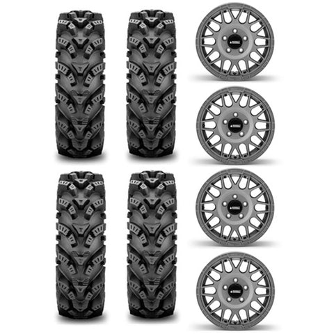 SuperATV Intimidator Tire & Wheel Kits - Hellfire Titanium Wheels