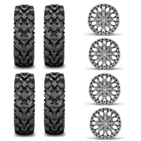 SuperATV Intimidator Tire & Wheel Kits - MadLock Gunmetal Wheels