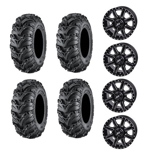 
                  
                    ITP Mud Lite II Tire Wheel Kits on Cascade Black & Machined Wheels
                  
                