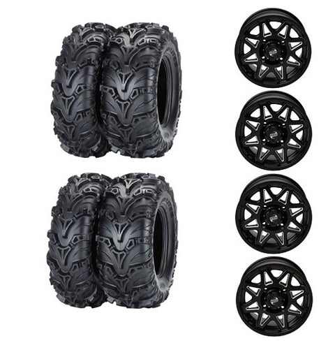 Mud Lite II Tire & Wheel Kits Tintic Black & Milled Wheels