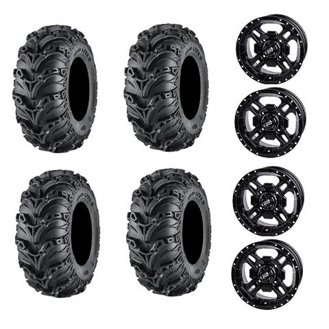 ITP Mud Lite II Tire & Wheel Kits on Beartooth Matte Black Wheels
