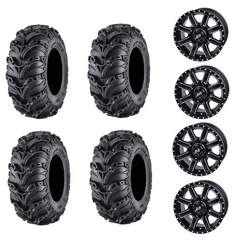 
                  
                    ITP Mud Lite II Tire & Wheel Kits on Cascade Black & Machined Wheels
                  
                