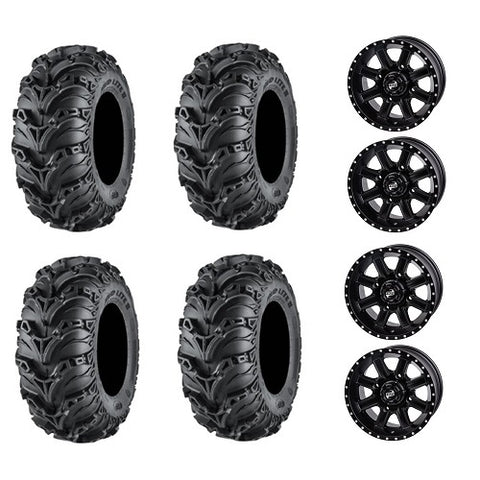 ITP Mud Lite II Tire & Wheel Kits on Cascade Matte Black Wheels