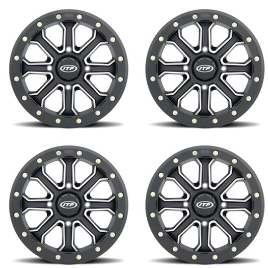 ITP Inertia Matte Black Beadlock Wheel Set