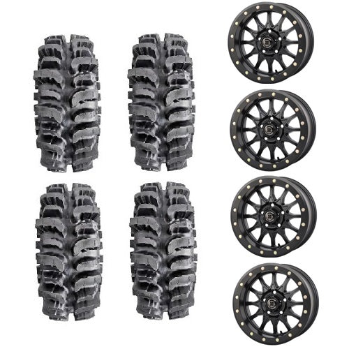 Interco Bogger UTV Tire & Wheel Kits 31x9.5-15 Mounted on Frontline 223 5/4.5 Beadlock Wheels