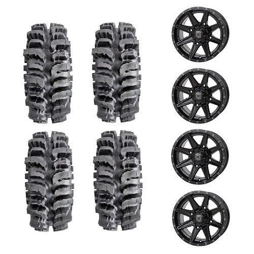 
                  
                    Interco Bogger UTV Tires Frontline 308 Gloss Black Wheels Mounted
                  
                