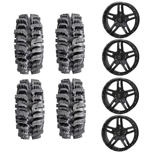 
                  
                    Interco Bogger UTV Tires 35x9.5-20 Mounted on Frontline 505 Black Wheels
                  
                