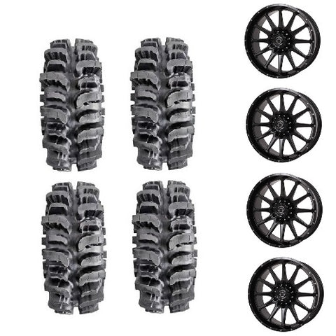 Interco Bogger UTV Tires Frontline 762 Black Wheels Mounted