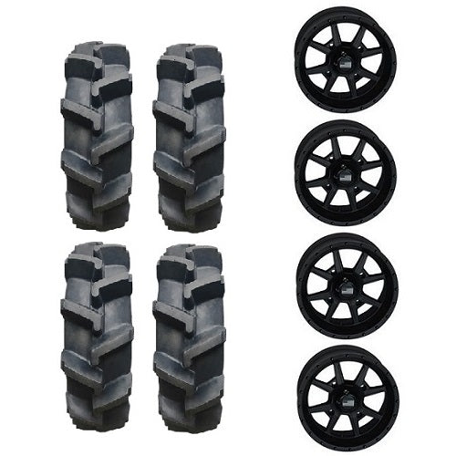 Interco Interforce II AG Tires 30x9-14 Mounted on Frontline 556 Stealth Black Wheels