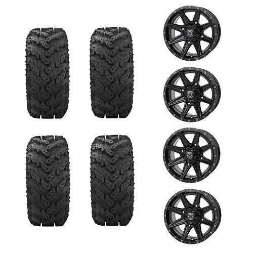 Interco Reptile Tires 30x10-14 Mounted on Frontline 308 Gloss Black Wheels