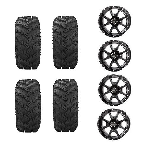 
                  
                    Interco Reptile Tires 2 ea. 25x8-12 & 2 ea. 25x10-12 Mounted on Frontline 556 Black Wheels
                  
                