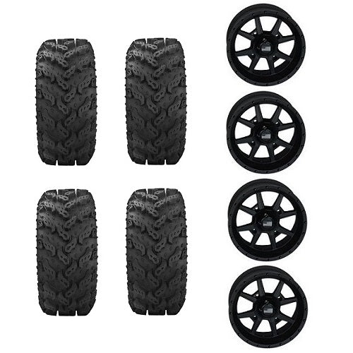 Interco Reptile Tires 26x10-14 & 26x12-14 Mounted on Frontline 556 Stealth Black Wheels