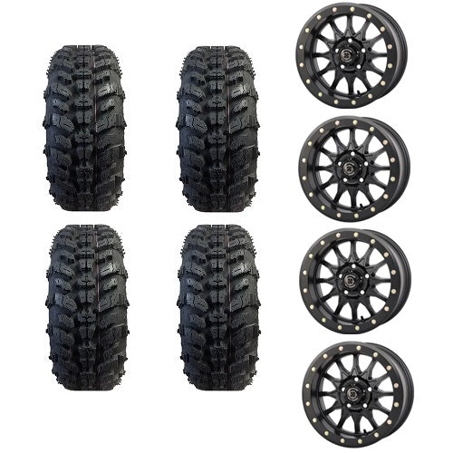 Interco Sniper 920 Tire & Wheel Kits 35x10-15 Mounted on Frontline 5/4.5 Beadlock Wheels - Set of 4