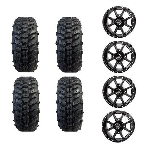 Interco Sniper 920 Tires 27x9-12 27x11-12 Mounted on Frontline 556 Gloss Black