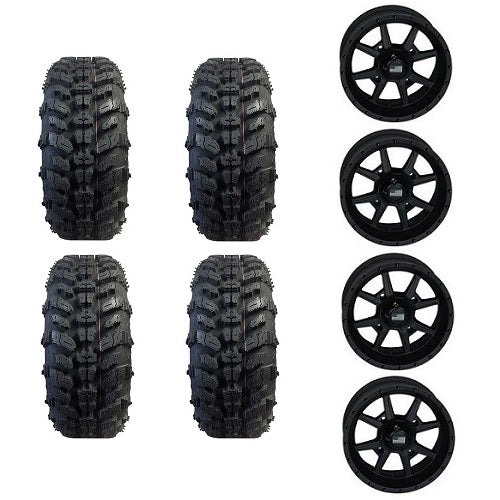 Interco Sniper 920 Tires 27x9-14 27x11-14 Mounted on Frontline 556 Stealth Black