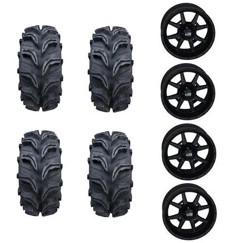 Interco Vampire II Tires 27x9-14 & 27x11-14 Frontline 556 Stealth Black Wheels Mounted