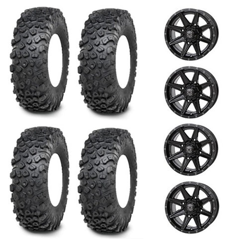 ITP Kinetic Tire & Wheel Kits - Frontline 308 Gloss Black Wheels