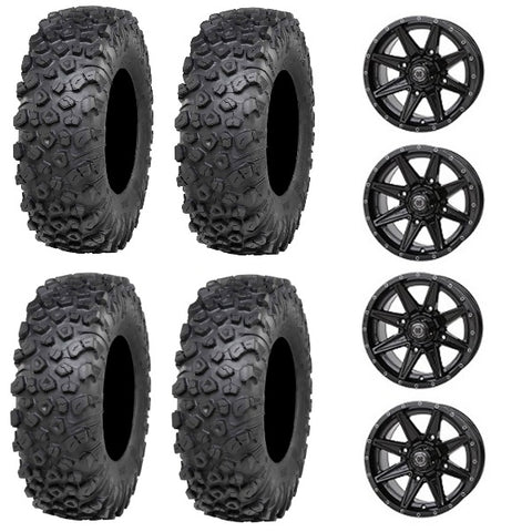 ITP Kinetic Tire & Wheel Kits - Frontline 308 Gloss Black Wheels