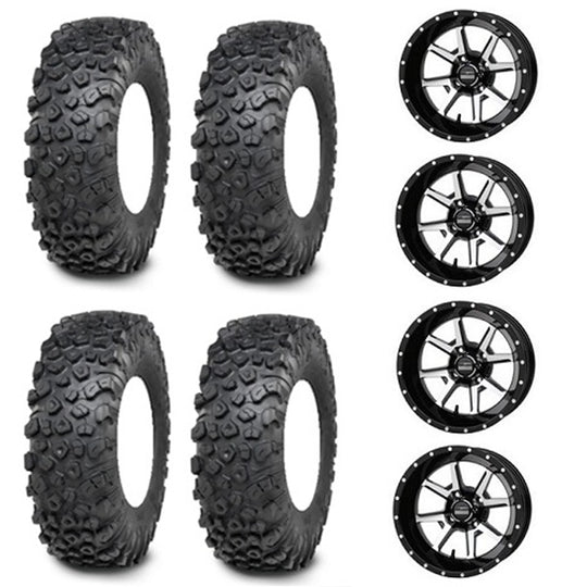 
                  
                    ITP Kinetic Tire & Wheel Kits - Frontline 556 Black & Machined Wheels
                  
                