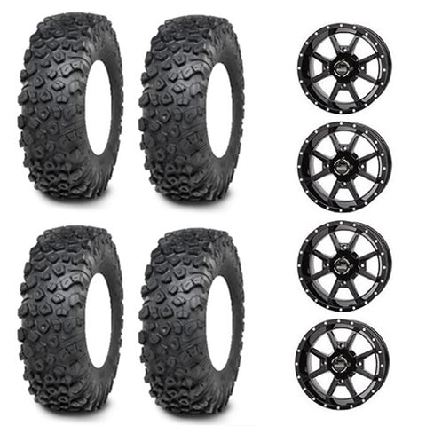 ITP Kinetic Tire & Wheel Kits - Frontline 556 Gloss Black Wheels