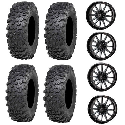 ITP Kinetic Tire & Wheel Kits - Frontline 762 Dark Tint Wheels