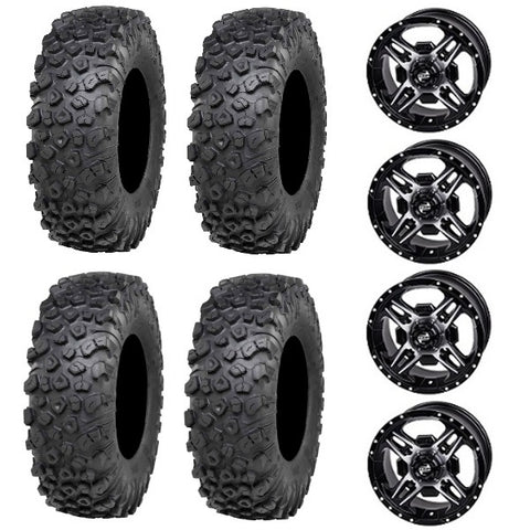 ITP Kinetic Tire & Wheel Kits - Tusk Beartooth Black & Machined Wheels