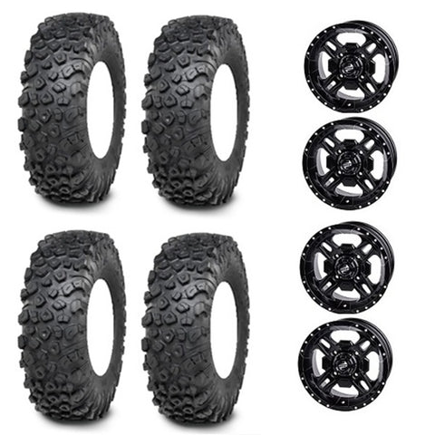 ITP Kinetic Tire & Wheel Kits - Tusk Beartooth Matte Black Wheels