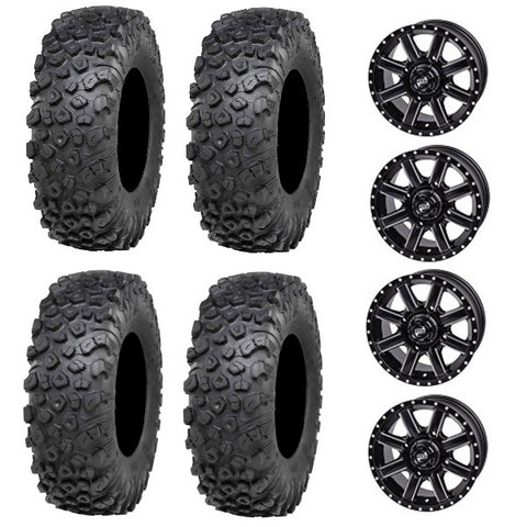 ITP Kinetic Tire & Wheel Kits - Tusk Cascade Black & Machined Wheels
