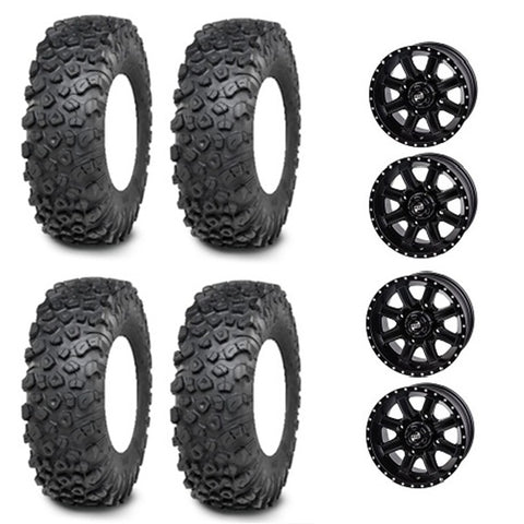 ITP Kinetic Tire & Wheel Kits - Tusk Cascade Matte Black Wheels