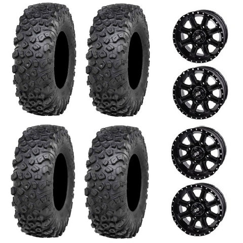 ITP Kinetic Tire & Wheel Kits - Tusk Cascade Matte Black Wheels