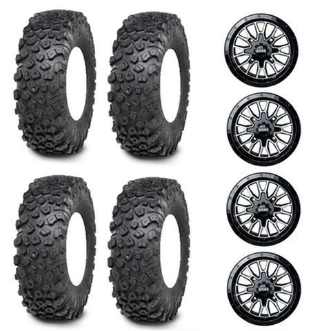 ITP Kinetic Tire & Wheel Kits - Stat 01 Black & Machined Wheels