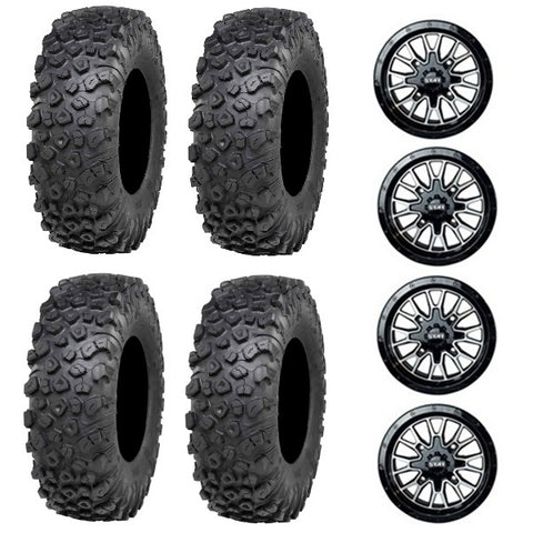 ITP Kinetic Tire & Wheel Kits - Stat 01 Black & Machined Wheels