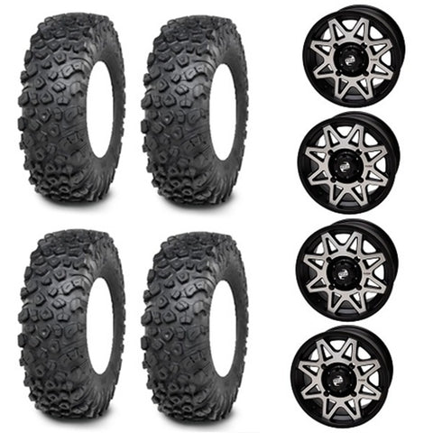 ITP Kinetic Tire & Wheel Kits - Tusk Tintic Black & Machined Wheels
