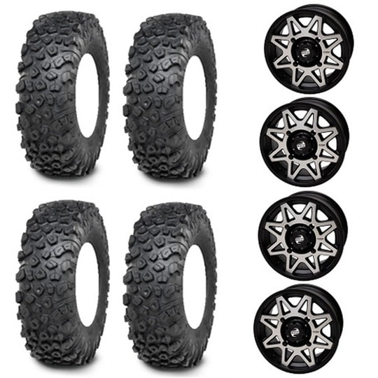 
                  
                    ITP Kinetic Tire & Wheel Kits - Tusk Tintic Black & Machined Wheels
                  
                