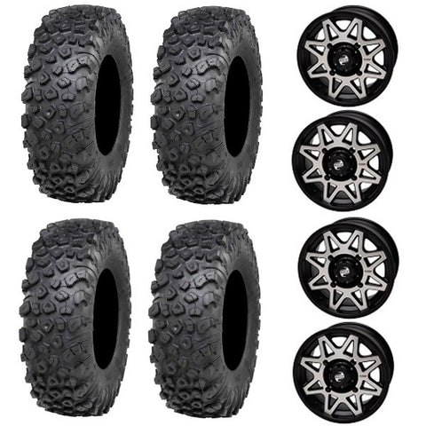 ITP Kinetic Tire & Wheel Kits - Tusk Tintic Black & Machined Wheels