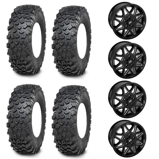 
                  
                    ITP Kinetic Tire & Wheel Kits - Tusk Tintic Matte Black & Milled Wheels
                  
                