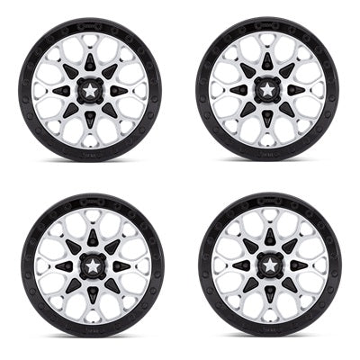 MSA Portal Beadlock Wheels - Black & Machined Set