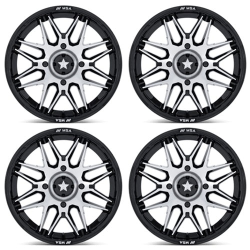 MSA Radar Wheels - MA052 Gloss Black & Machined - Set