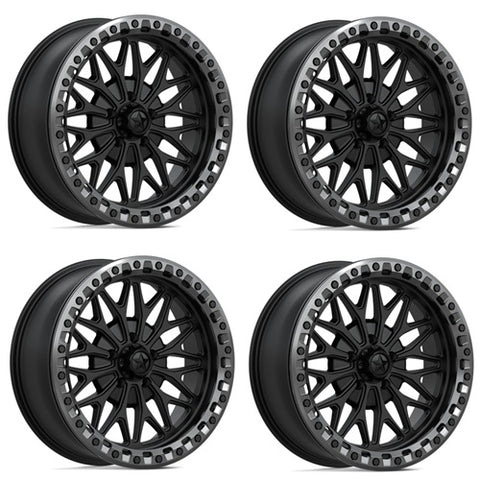 MSA Bolo Beadlock Wheels - MA053 Matte Black Gunmetal 18 Inch Set