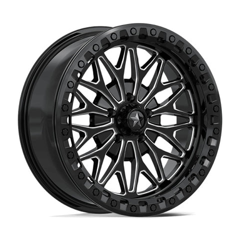MSA Bolo Beadlock Wheels - MA053 Gloss Black & Milled 18x7