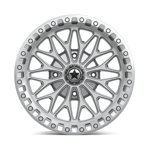 MSA Bolo Beadlock Wheels - MA053 Gloss Silver & Machined 18 Inch