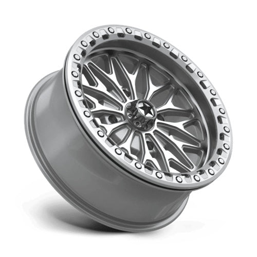 
                  
                    MSA Bolo Beadlock Wheels - MA053 Gloss Silver & Machined 18 Inch Profile
                  
                