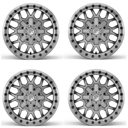 SuperATV MADLock Satin Gunmetal Beadlock Wheels - Set