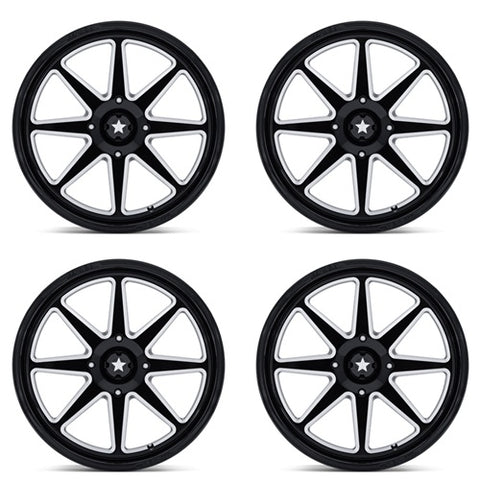 MSA Offroad Spark Wheels - MA054 Gloss Black Milled Set