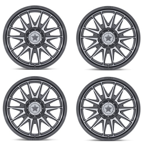 MSA MA055 Commander Wheels - Platinum & Machined Face - Set