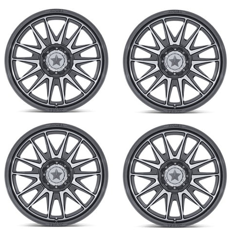 MSA MA055 Commander Wheels - Platinum & Machined Face - Set